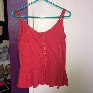 abercrombie and fitch coral tank top